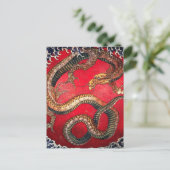 Hokusai Dragon Briefkaart (Staand voorkant)
