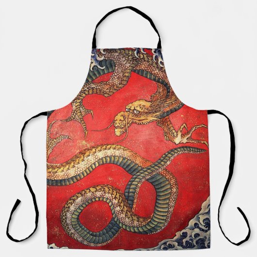 Hokusai Dragon, Japan Kunst Schort (Voorkant)