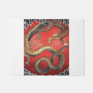 Hokusai Dragon Japanse Vintage Katsushika Hokusai Deurmat