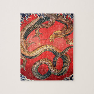 Hokusai Dragon Japanse Vintage Katsushika Hokusai Legpuzzel
