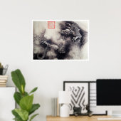 Hokusai - Dragon Scrolls Poster (Thuiskantoor)