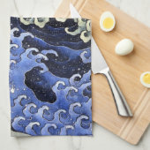 Hokusai Feminine Wave Japan  Fine Art Theedoek (Quarter Fold)