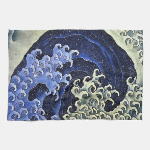 Hokusai Feminine Wave Japan Fine Art Theedoek