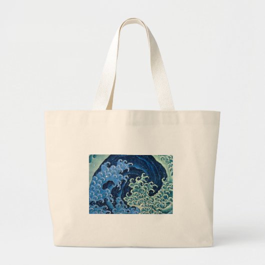 Hokusai Feminine Wave Japan Oceaan Grote Tote Bag (Voorkant)