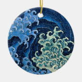 Hokusai Feminine Wave Japan  Oceaan Keramisch Ornament (Voorkant)