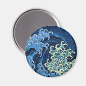 Hokusai Feminine Wave Japan  Oceaan Magneet (Voorkant / Achterkant)
