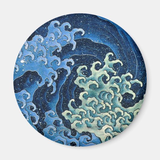Hokusai Feminine Wave Japan  Oceaan Magneet (Voorkant)