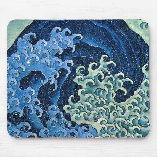 Hokusai Feminine Wave Japan  Oceaan Muismat (Voorkant)