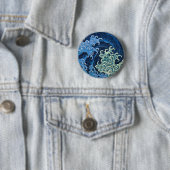 Hokusai Feminine Wave Japan  Oceaan Ronde Button 5,7 Cm (In situ)
