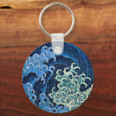 Hokusai Feminine Wave Japan  Oceaan Sleutelhanger (Voorkant)
