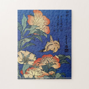 Hokusai - Flowers Legpuzzel