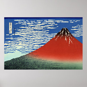 Hokusai - Fuji, Bergen in helder weer, Poster