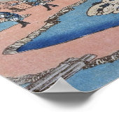 Hokusai - Fuji Katakura Tea Fields, Suruga Poster (Hoek)