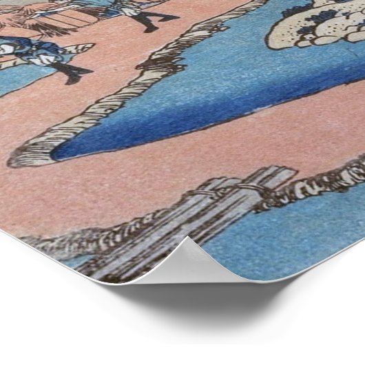 Hokusai - Fuji Katakura Tea Fields, Suruga Poster (Hoek)