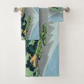 Hokusai - Fuji reflecteert in het meer van Kawaguc Bad Handdoek (Insitu)