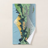Hokusai - Fuji reflecteert in het meer van Kawaguc Bad Handdoek (Handdoek)