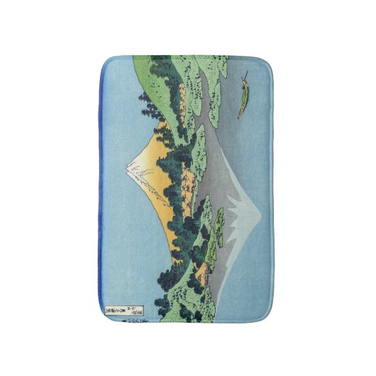 Hokusai - Fuji reflecteert in het meer van Kawaguc Badmat (Voorkant Verticaal)