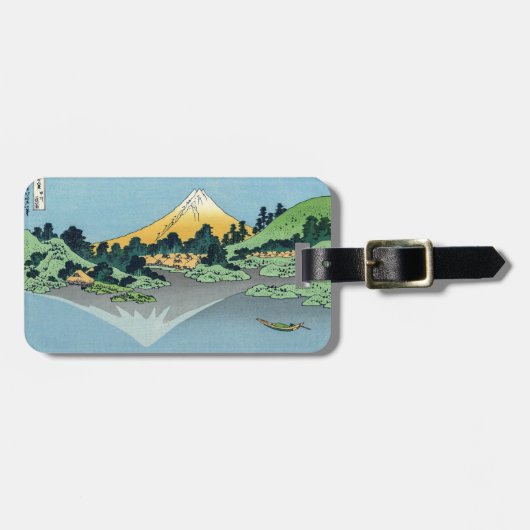 Hokusai - Fuji reflecteert in het meer van Kawaguc Bagagelabel (Voorkant horizontaal)