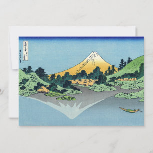Hokusai - Fuji reflecteert in het meer van Kawaguc Bedankkaart
