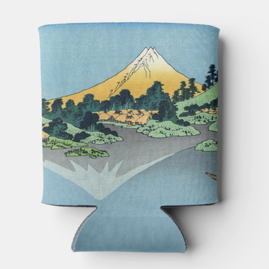 Hokusai - Fuji reflecteert in het meer van Kawaguc Blikjeskoeler (Achterkant)