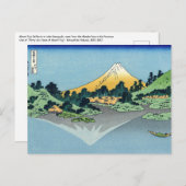 Hokusai - Fuji reflecteert in het meer van Kawaguc Briefkaart (Voorkant / Achterkant)
