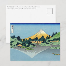 Hokusai - Fuji reflecteert in het meer van Kawaguc Briefkaart