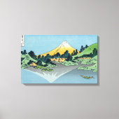 Hokusai - Fuji reflecteert in het meer van Kawaguc Canvas Afdruk (Voorkant)