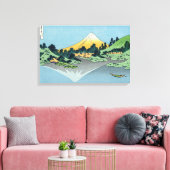 Hokusai - Fuji reflecteert in het meer van Kawaguc Canvas Afdruk (Insitu (Woonkamer))