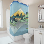 Hokusai - Fuji reflecteert in het meer van Kawaguc Douchegordijn (In situ)