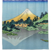 Hokusai - Fuji reflecteert in het meer van Kawaguc Douchegordijn (Voorkant)