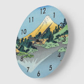 Hokusai - Fuji reflecteert in het meer van Kawaguc Grote Klok (Hoek)