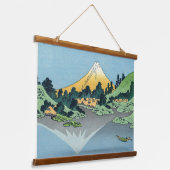 Hokusai - Fuji reflecteert in het meer van Kawaguc Hangend Wandkleed (Gebogen)