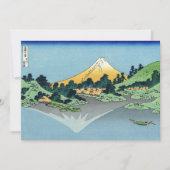 Hokusai - Fuji reflecteert in het meer van Kawaguc Kaart (Voorkant)
