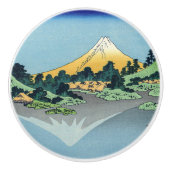 Hokusai - Fuji reflecteert in het meer van Kawaguc Keramische Knop (Voorkant)