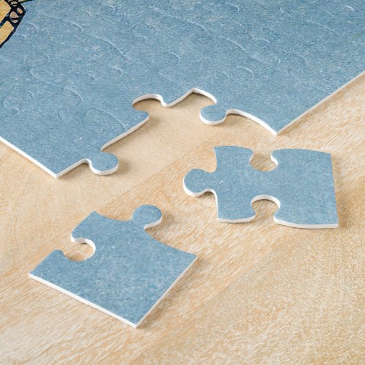 Hokusai - Fuji reflecteert in het meer van Kawaguc Legpuzzel (Zijkant)