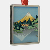 Hokusai - Fuji reflecteert in het meer van Kawaguc Metalen Ornament (Rechts)