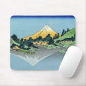 Hokusai - Fuji reflecteert in het meer van Kawaguc Muismat (Met muis)