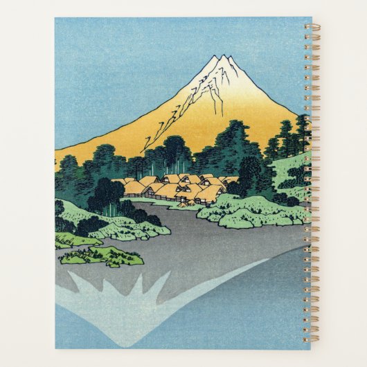 Hokusai - Fuji reflecteert in het meer van Kawaguc Planner (Achterkant)