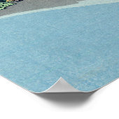 Hokusai - Fuji reflecteert in het meer van Kawaguc Poster (Hoek)