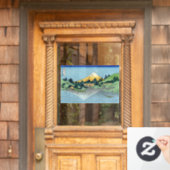 Hokusai - Fuji reflecteert in het meer van Kawaguc Raamsticker (Huis Deur)