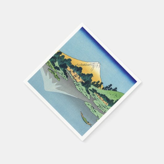 Hokusai - Fuji reflecteert in het meer van Kawaguc Servet (Hoek)