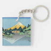 Hokusai - Fuji reflecteert in het meer van Kawaguc Sleutelhanger (Achterkant)