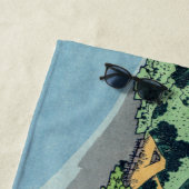 Hokusai - Fuji reflecteert in het meer van Kawaguc Strandlaken (In situ)