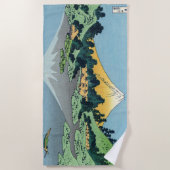 Hokusai - Fuji reflecteert in het meer van Kawaguc Strandlaken (Voorkant)