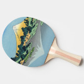 Hokusai - Fuji reflecteert in het meer van Kawaguc Tafeltennisbatje (Zijkant)