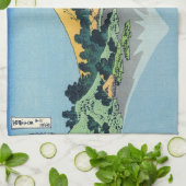 Hokusai - Fuji reflecteert in het meer van Kawaguc Theedoek (Gevouwen)