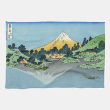 Hokusai - Fuji reflecteert in het meer van Kawaguc