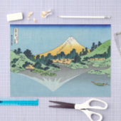 Hokusai - Fuji reflecteert in het meer van Kawaguc Tissuepapier (Craft)