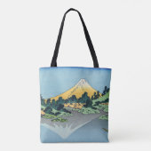 Hokusai - Fuji reflecteert in het meer van Kawaguc Tote Bag (Achterkant)