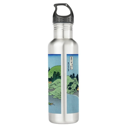 Hokusai - Fuji reflecteert in het meer van Kawaguc Waterfles (Achterkant)